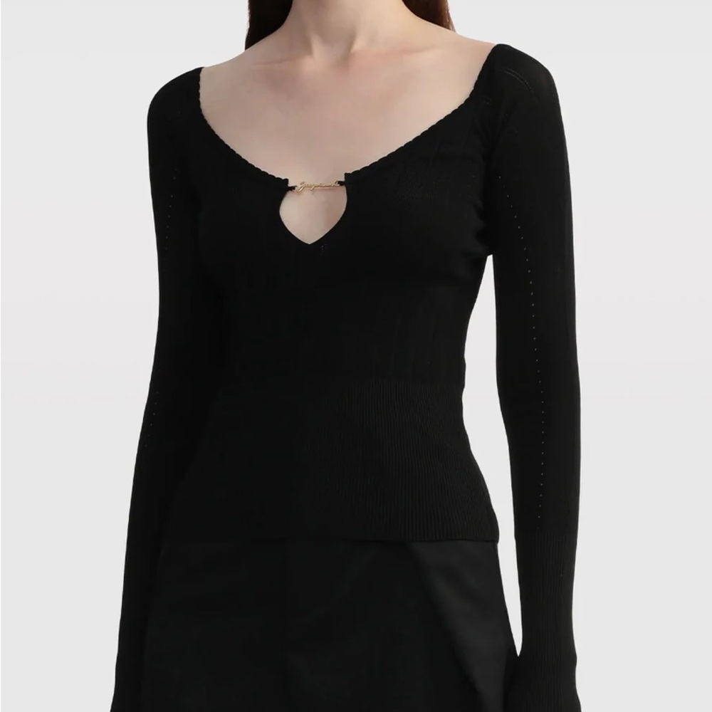 Jacquemus Black Le haut Pralu long sleeve shirt
